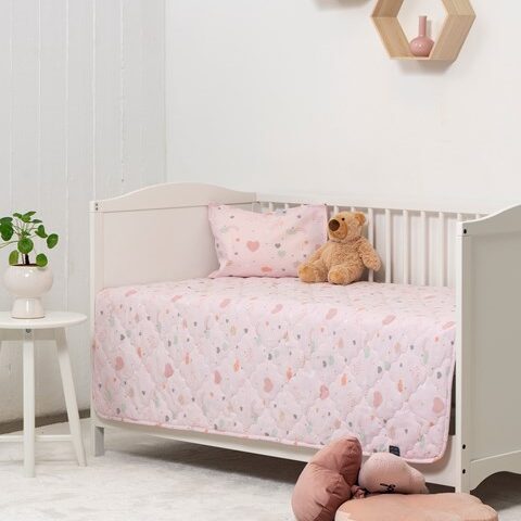 Naf Naf Little Hearts 302 - Pink Κουβερλί - naf naf little hearts 302 pink kouverli normal