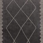 ΧΑΛΙ ASIATIC LONDON MASON DIAMOND BLACK - 120cm x 170cm