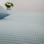 Κουβέρτα ΠΙΚΕ NAF NAF Cotton Waffle Pique Angel Blue - 170 x 240