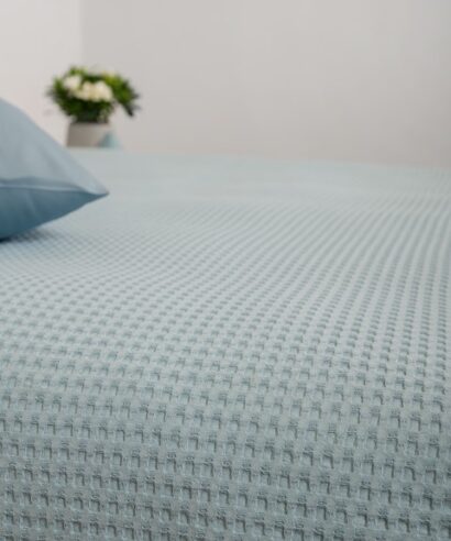Κουβέρτα ΠΙΚΕ NAF NAF Cotton Waffle Pique Angel Blue