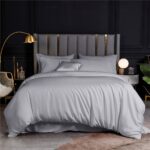 Beauty Home Σετ σεντόνια υπέρδιπλα με λάστιχο Bamboo 300tc Art 12051 Silver Fantasy 170x200+35 Γκρι