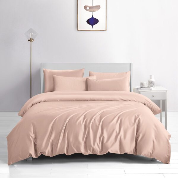 Beauty Home Σετ σεντόνια υπέρδιπλα με λάστιχο Bamboo 300tc Art 12351 Dusty Romance 170x200+35 Σάπιο μήλο