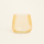 Beauty Home Κηροπήγιο Γυάλινο Ριγέ 11 x 9 cm