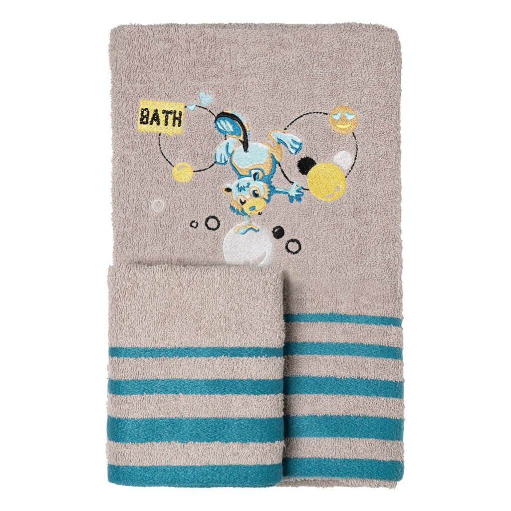 Beauty Home Σετ πετσέτες Art 5423 Σετ 2τμχ Γκρι