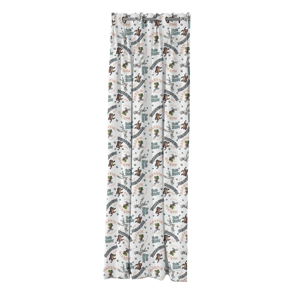 Beauty Home Κουρτίνα με 8 μεταλλικούς κρίκους Art 6189 Looney Tunes 180x250 Εμπριμέ