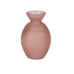 Beauty Home Γυάλινο Βάζο Noam Ροζ 7 x 10
