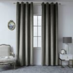 Beauty Home Κουρτίνα βελούδο σκίασης με 8 μεταλλικούς κρίκους Art 8399 140x270 Βιζόν