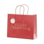 Beauty Home ΧΑΡΤΙΝΗ ΤΣΑΝΤΑ MERRY CHRISTMAS ΚΟΚΚΙΝΗ 32.5×26.5×11.5cm