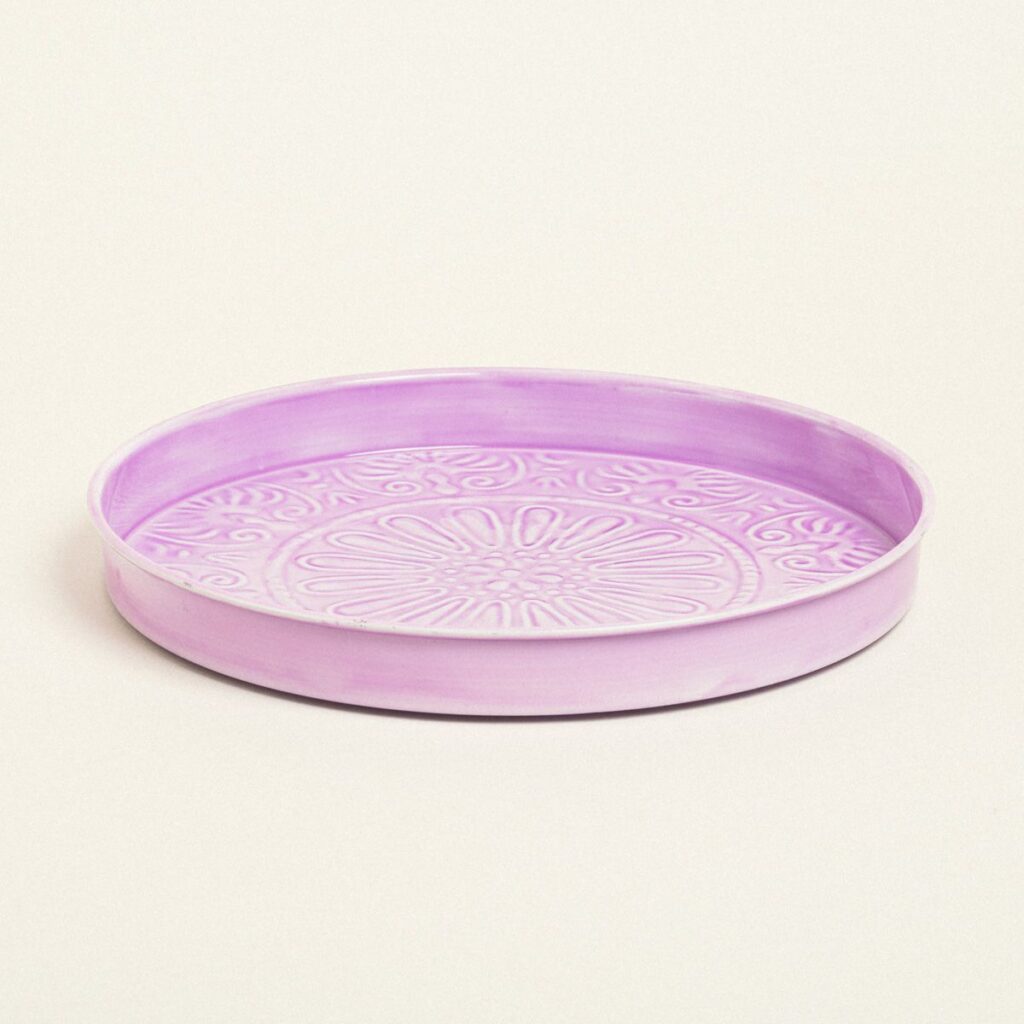 Beauty Home ΔΙΣΚΟΣ ΜΕΤΑΛΛΙΚΟΣ ΑΝΑΓΛΥΦΟΣ ΛΙΛΑ 32 CM