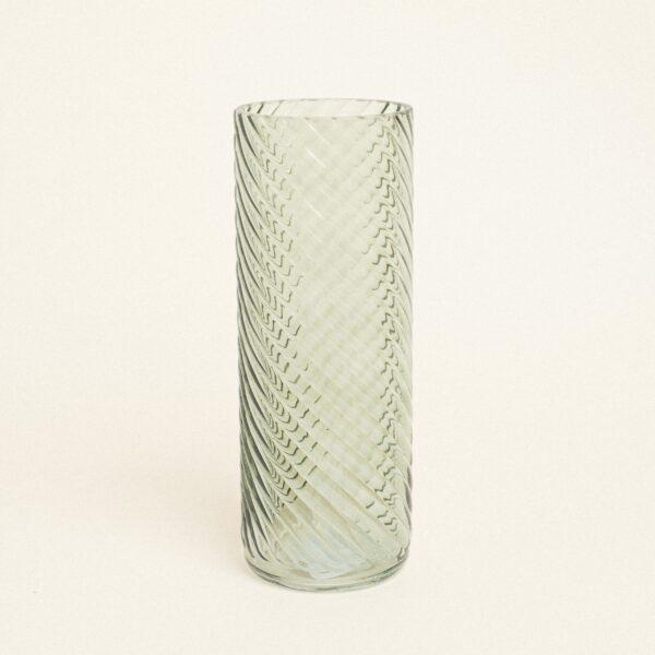 Beauty Home Γυάλινο Βάζο με Εφέ Στροβιλισμού 10cm x 26.5cm