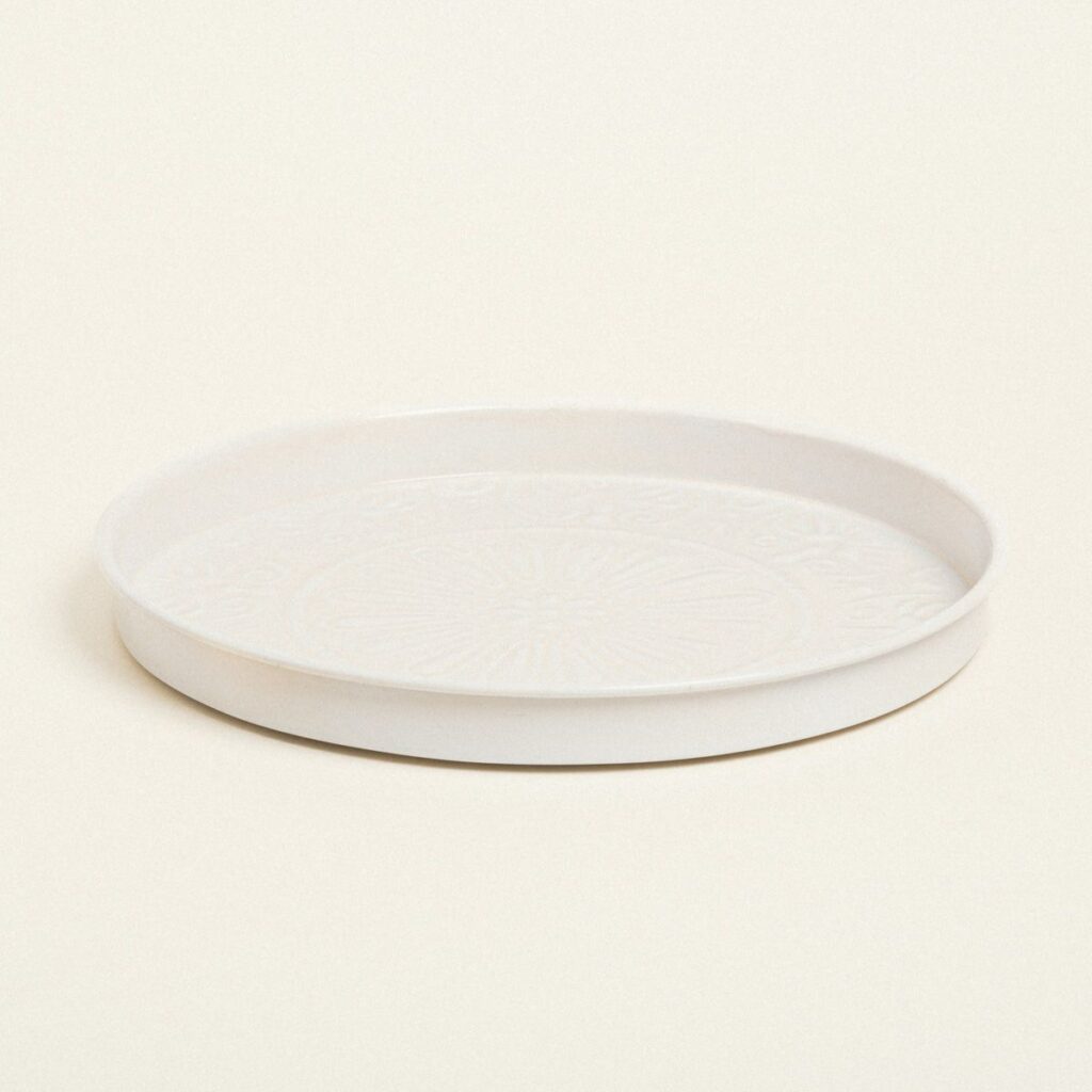 Beauty Home ΔΙΣΚΟΣ ΜΕΤΑΛΛΙΚΟΣ ΑΝΑΓΛΥΦΟΣ ΕΚΡΟΥ 32 CM