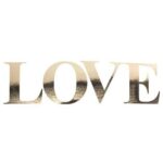Beauty Home ΑΥΤΟΚΟΛΛΗΤΑ ΧΡΥΣΟ LOVE 15 CM