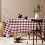 Beauty Home Επαγγελματικό τραπεζομάντηλο Checks Art Ε8494 145x220 Κόκκινο