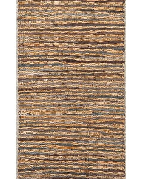 Leather Rugs Gold Grey