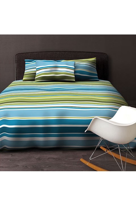 Κουβερλί HOME Gallery Lines Blue Green 604