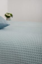 Κουβέρτα ΠΙΚΕ NAF NAF Cotton Waffle Pique Angel Blue