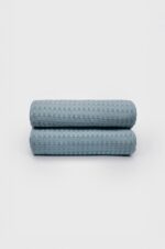 Κουβέρτα ΠΙΚΕ NAF NAF Cotton Waffle Pique Angel Blue - Image 4