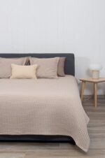 Κουβέρτα ΠΙΚΕ NAF NAF Cotton Waffle Pique Beige - Image 4