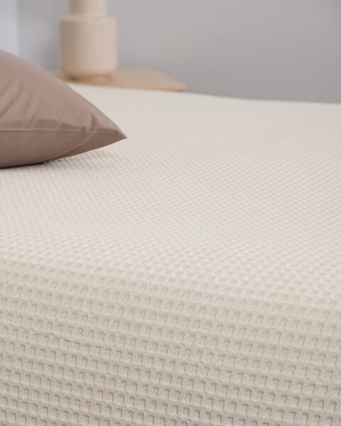Κουβέρτα ΠΙΚΕ NAF NAF Cotton Waffle Pique Cream