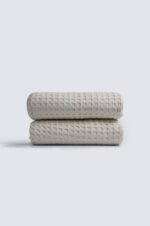 Κουβέρτα ΠΙΚΕ NAF NAF Cotton Waffle Pique Cream - Image 5