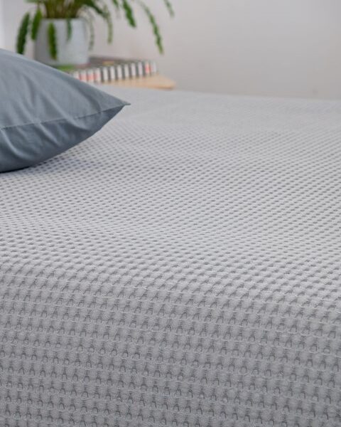 Κουβέρτα ΠΙΚΕ NAF NAF Cotton Waffle Pique Grey