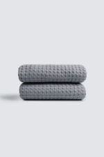 Κουβέρτα ΠΙΚΕ NAF NAF Cotton Waffle Pique Grey - Image 5