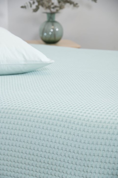 Κουβέρτα ΠΙΚΕ NAF NAF Cotton Waffle Pique Mint