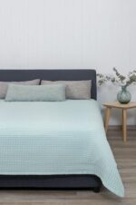 Κουβέρτα ΠΙΚΕ NAF NAF Cotton Waffle Pique Mint - Image 4