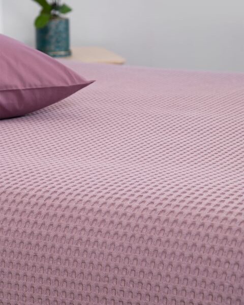 Κουβέρτα ΠΙΚΕ NAF NAF Cotton Waffle Pique Purple