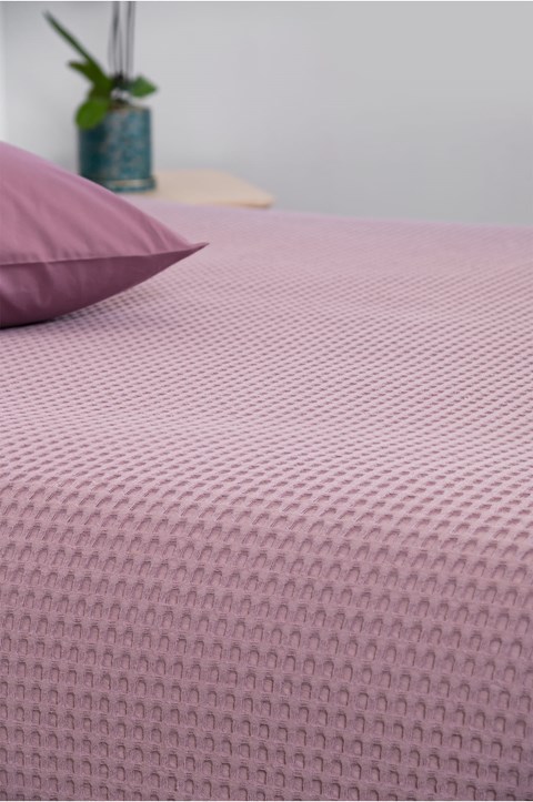 Κουβέρτα ΠΙΚΕ NAF NAF Cotton Waffle Pique Purple