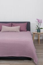 Κουβέρτα ΠΙΚΕ NAF NAF Cotton Waffle Pique Purple - Image 4