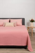 Κουβέρτα ΠΙΚΕ NAF NAF Cotton Waffle Pique Rose - Image 3