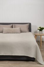 Κουβέρτα ΠΙΚΕ NAF NAF Cotton Waffle Pique Silver Grey - Image 3