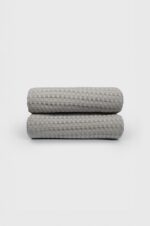 Κουβέρτα ΠΙΚΕ NAF NAF Cotton Waffle Pique Silver Grey - Image 4