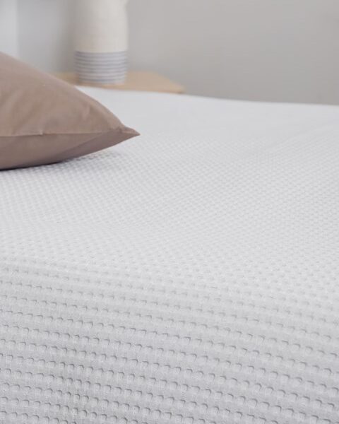 Κουβέρτα ΠΙΚΕ NAF NAF Cotton Waffle Pique White