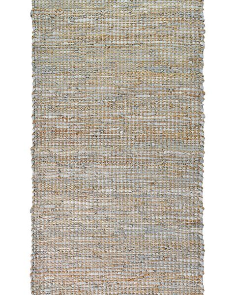 Leathe & Jute Rug Light Grey