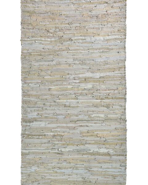 Leather Solid Rug Lt Grey