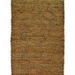 Leather Solid Rug Mustard