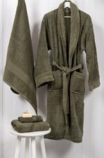 Naf Naf Bonjour Bathrobes - Olive Green - Image 5
