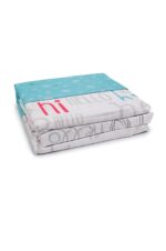 Naf Naf Hello 354 - White Lt Blue Σετ Σεντόνια