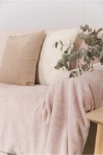 Naf Naf Lapin Throws  - Dusty Pink - Image 5