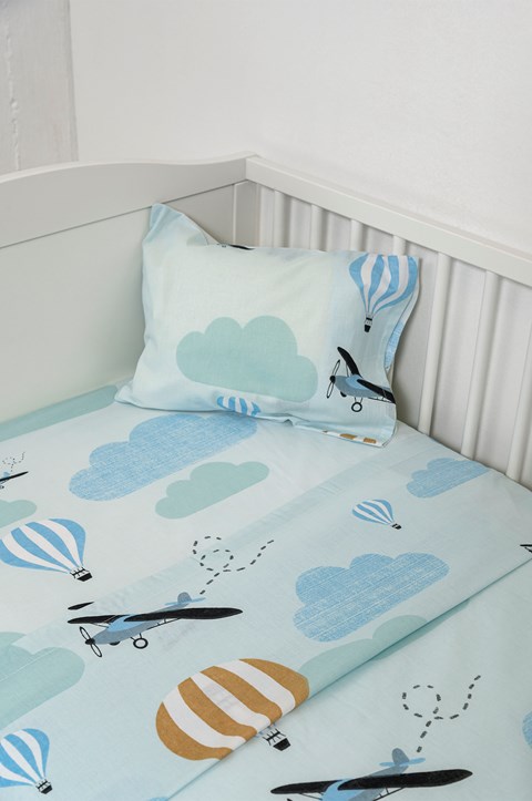 Naf Naf Little Ballons 305 - Blue Σεντόνια σετ