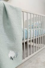 Naf Naf Little Ballons 305 - Blue βρεφική πικέ κουβέρτα - Image 5