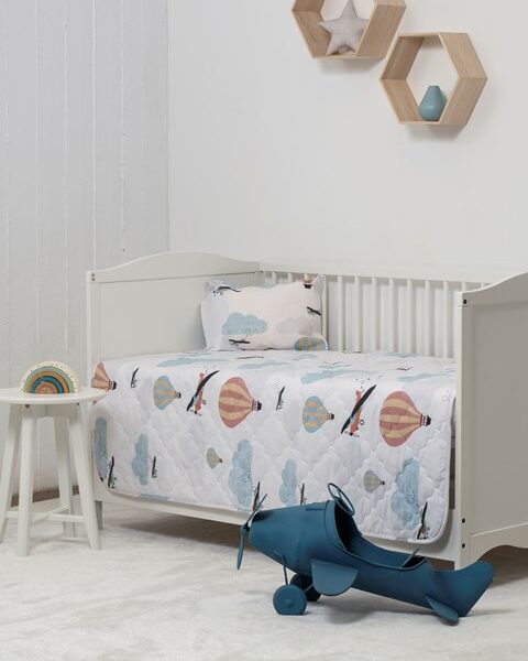 Naf Naf Little Ballons 305 - White Grey Κουβερλί