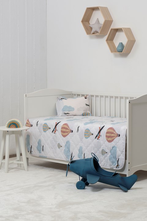Naf Naf Little Ballons 305 - White Grey Κουβερλί