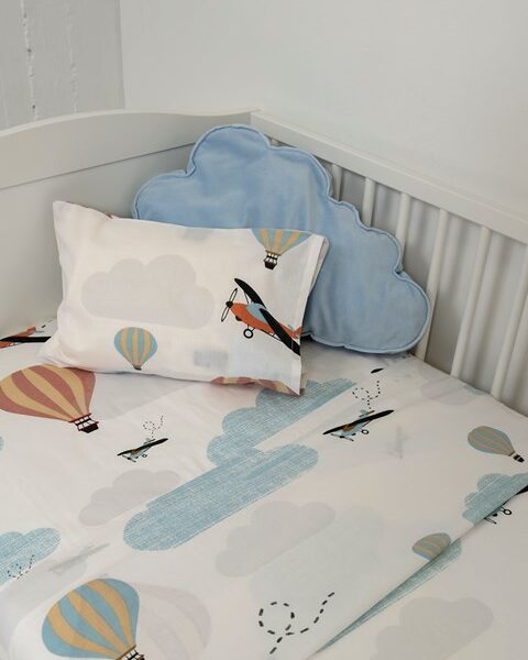 Naf Naf Little Ballons 305 - White Grey Σεντόνια σετ