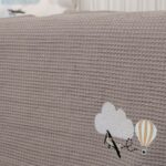 Naf Naf Little Ballons 305 - White Grey βρεφική πικέ κουβέρτα