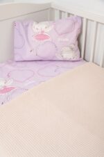 Naf Naf Little Fairies 303 - Pink Cream βρεφική πικέ κουβέρτα - Image 2