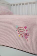 Naf Naf Little Fairies 303 - Somon Pink βρεφική πικέ κουβέρτα