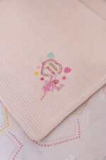 Naf Naf Little Fairies 303 - Somon Pink βρεφική πικέ κουβέρτα - Image 3